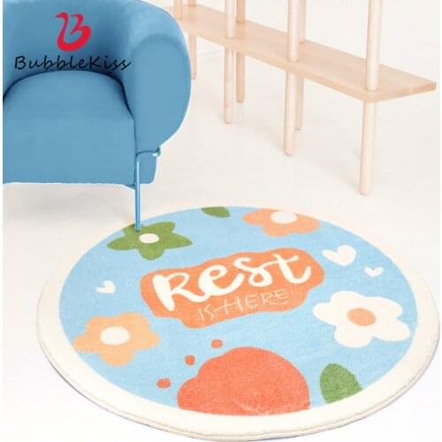 Bubble Kiss Carpets For Living Room Blue Cute Cartoon Children Bedroom Rug Home Decoration Soft Comfortable Non-Slip Floor Mat
