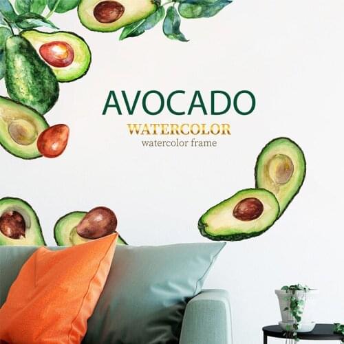Creative Avocado Fruits Wall Stickers Living Room Home Decor Art Kitchen Stickers Teenager Bedroom Decor DIY Wallpaper