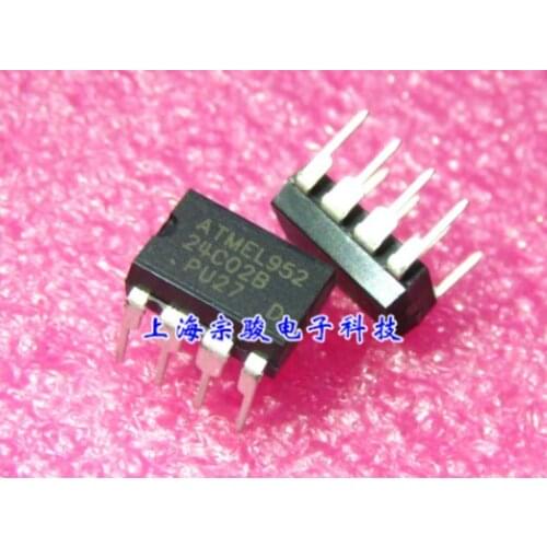 Xinyuan 10pcs/lot AT24C02 AT24C02B AT24C02BPU27 AT24C02B-PU27 24C02N DIP-8 EEPROM Memory IC
