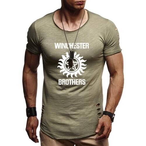 New 2020 Summer Mens short sleeve Winchester Car Logo printing high quality casual Cotton O-neck Short Sleeve Mens T-Shirt