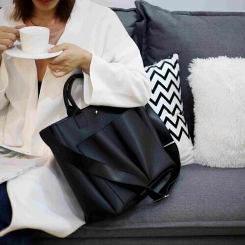 2021 New Fashion Women Pu Leather Handbags Simple Laptop Bag Famous Shoulder Bag Casual Big Tote Vintage Ladies Crossbody Bags