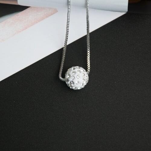 New spherical small geometry round Ball pendant chain Necklace Circle Outline love lucky eternity karma Zircon necklace jewelry