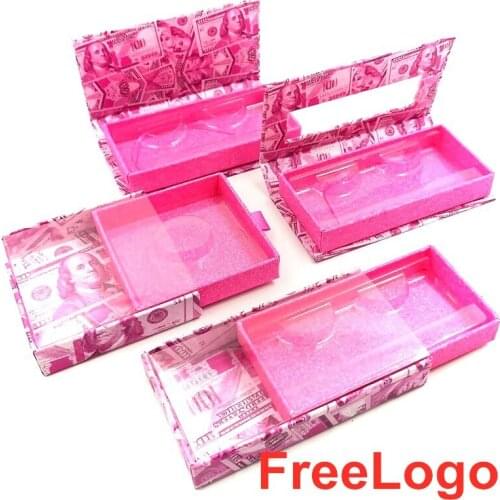 NEW Dollar/ marble wholesale eyelash packaging box lash boxes packaging faux mink lashes square empty case bulk makeup freelogo