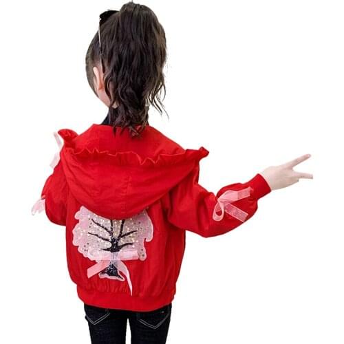 Girls Coat Big Bow Coat For Girls Long Sleeve Outerwear For Children Casual Style Clothes For Girls 6 8 10 12 14