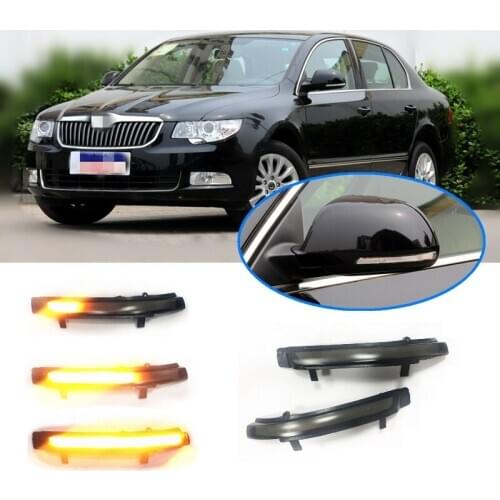 Fit for Skoda Octavia MK2 1Z3 1Z5 2009-2013 Superb MK2 3T4 3T5 2008-2014 Dynamic Blinker Indicator Mirror Turn Light Signal