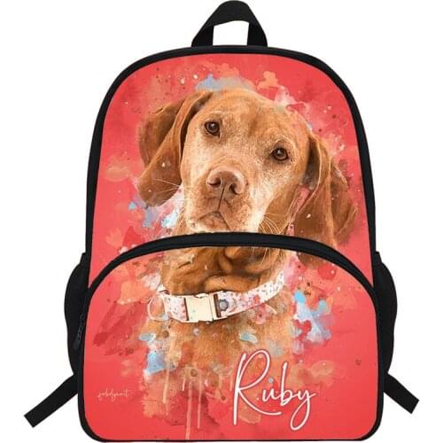 16-Inch Cute Dog Print Backpack For Teenagers Boys&Girls Daily Travel Bakcpack Children School Bag Laptop Mochila