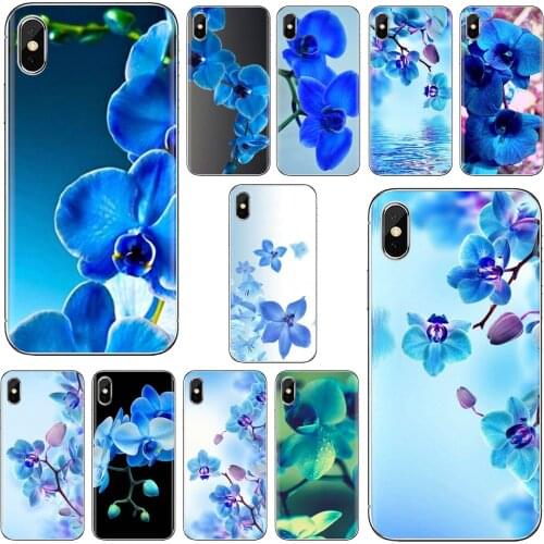 Blue Orchid Flower Artwork For Samsung Galaxy A3 A5 A7 A9 A8 Star Lite A6 Plus 2018 2015 2016 2017 Sexy Silicone Phone Case