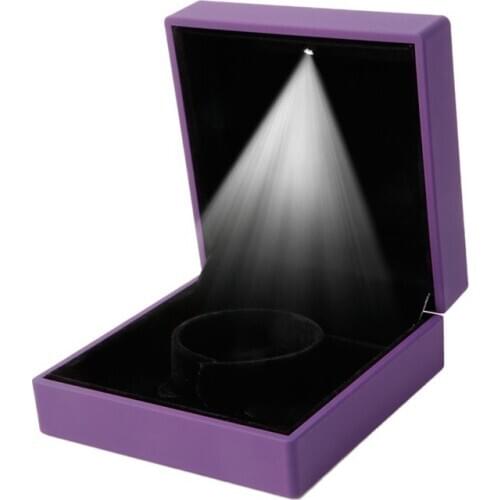 LED Light Bangle Bracelet Gift Box Case Jewelry Display Wedding Premuim Supply