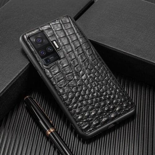 Suitable for vivox50 x50pro x30 x30pro x27 x27pro x23 x23pro x21 natural crocodile leather all-inclusive mobile phone case