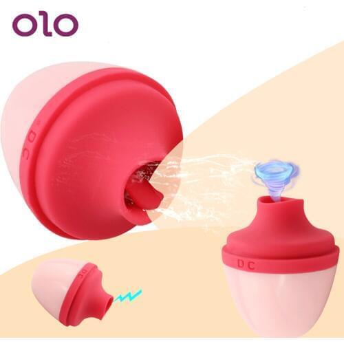 OLO Tongue Vibrator 7 Speed Creative Apple Nipple Massager Clitoris Stimulation Oral Licking Sex Toys for Women Masturbation