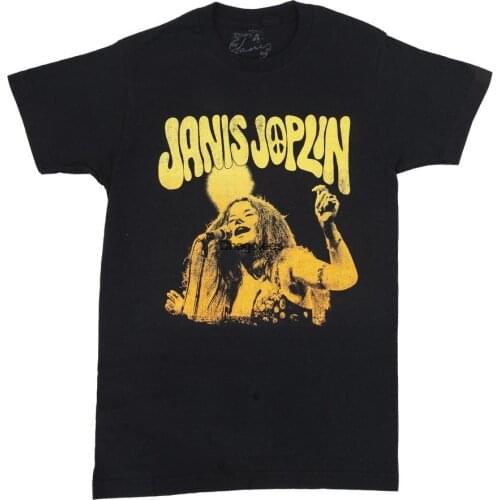 Janis Joplin Live T Shirt Funny Birthday Cotton Tee Vintage Gift For Men Women