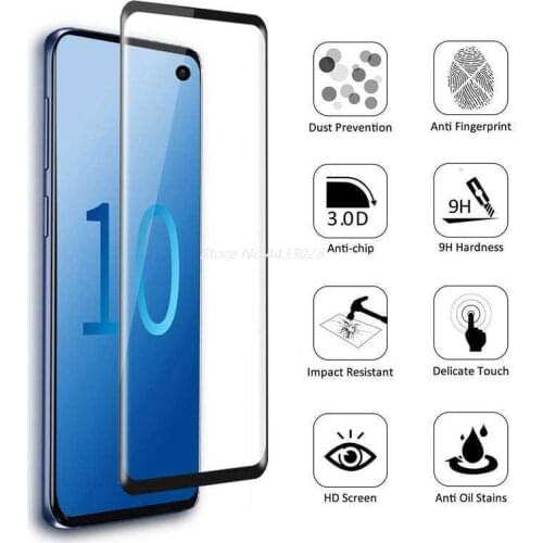 3D Tempered Glass For Samsung s10 e s10e s 10 plus Protective Glas Screen Protector Phone On The Galaxy s10plus 10s safety tremp