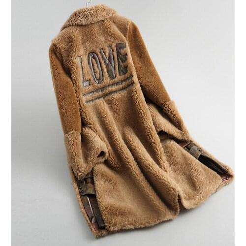 Sheep Women Shearing Coats Long Thick Real Wool Fur Coat Female 2020 Womens Lamb Fur Jacket Winter Jackets 18086 YQ1926 's s