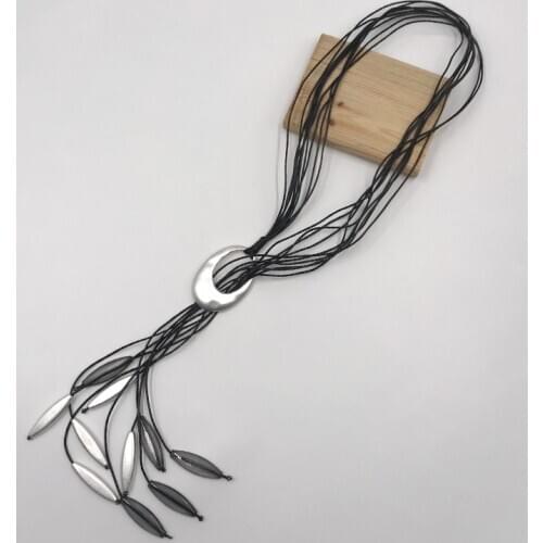 Kara&Kale 2020 Boho Fashion Jewelry Pendant Necklace Gothic Natural Leather Cord Vintage Collares Adjustable Long Necklace Women