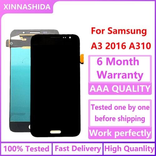 SUPER AMOLED 4.7'' LCD For SAMSUNG Galaxy A3 2016 A310 A310F A3100 LCD Display Touch Screen Digitizer Assembly
