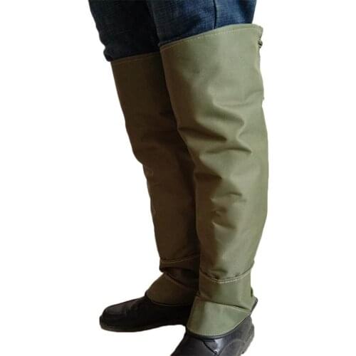 1pair Warmer Legging Hunting Snake Protection Canvas Outdoor Climbing Half Chaps Waterproof Hiking Gaiter Guard Snow Walking