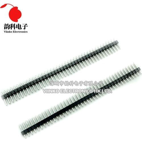 100pcs 40 Pin 1x40 2.54mm Single Row Male 2.54 Breakable Pin Header Connector Strip