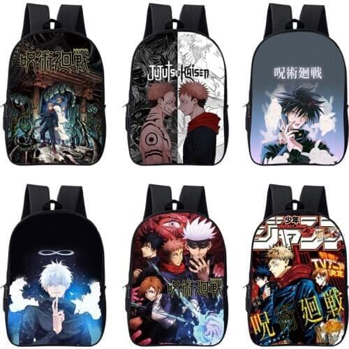 16 Inch Double Layer Bags Jujutsu Kaisen School Bags Japan Anime Mochila Para Hombre 3D Print Yuji Itadori Backpack Bagpack