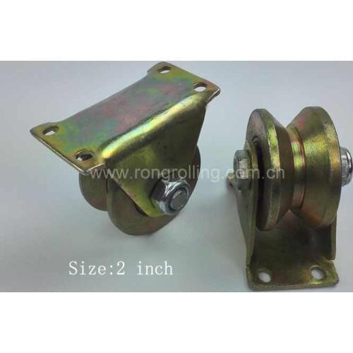 2 inch sliding gate rollers,door wheels/pulleys with support and V-groove. diameter 48mm, thickness 30mm, 2pcs/lot