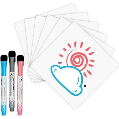 5*5 inch Erasable Magnetic Whiteboard Drawing Fridge Stickers for School Message Boards writing board Office Bulletin Door Board