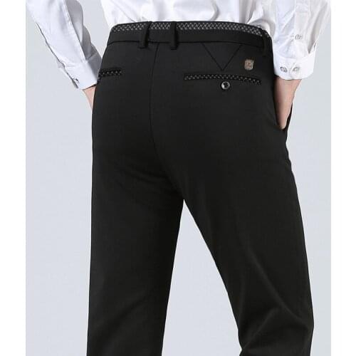 2021 Spring Summer New MenS Suit Pants GentlemanS Solid Color Korean Style Slim Stretch Trousers Male Fashion Brand Clothes