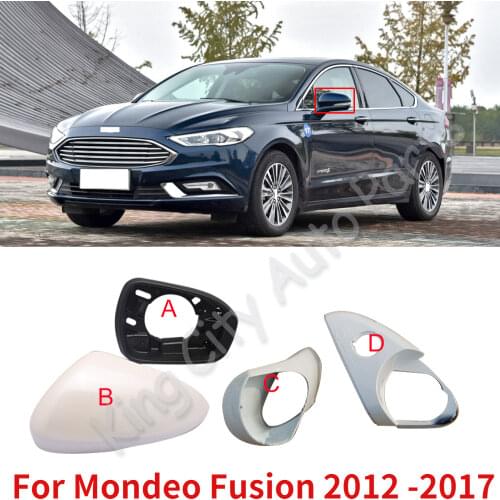 CAPQX For Mondeo Fusion 2012 -2017 Side mirror protector Outside Rearview Mirror Frame Rear view mirror cover Base support Shell