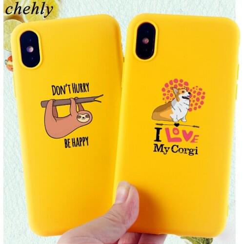 Corgi Phone Case for IPhone 6s 7 8 11 Plus Pro X XS MAX XR Avocado Panda Cases Soft Silicone Fitted TPU Back Cover Accessories