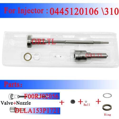 DLLA153P1721 F 00R J02 056 diesel common rail injection repair kit Overhaul Kit for injector 0445120310