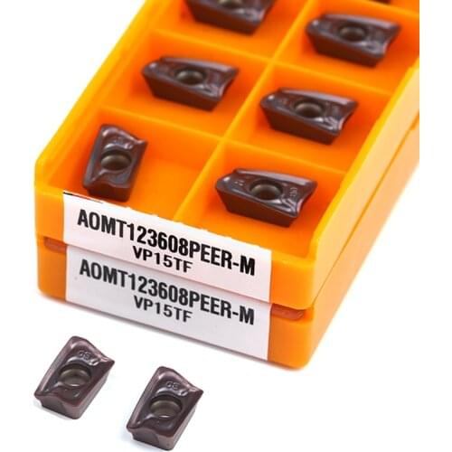 AOMT123608PEER-M VP15TF UE6020 US735 CNC Lathe Carbide Insert Milling Turning Tools Cut AOMT 100% Original Blade Machining Steel