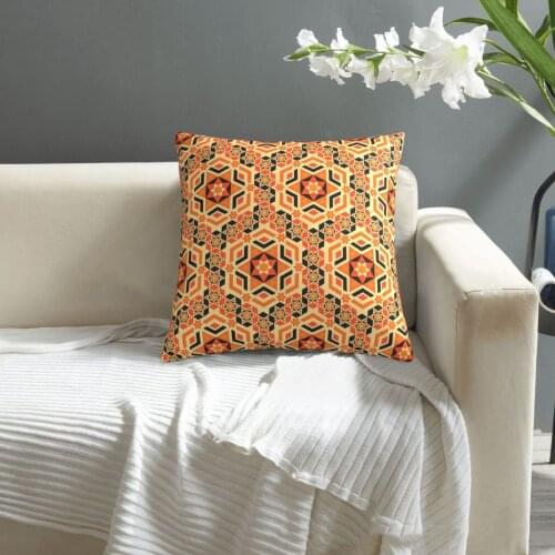 Geometric Orange Mosaic Seamless Pattern pillowcase printed cushion cover sofa waist pillow pillow cover