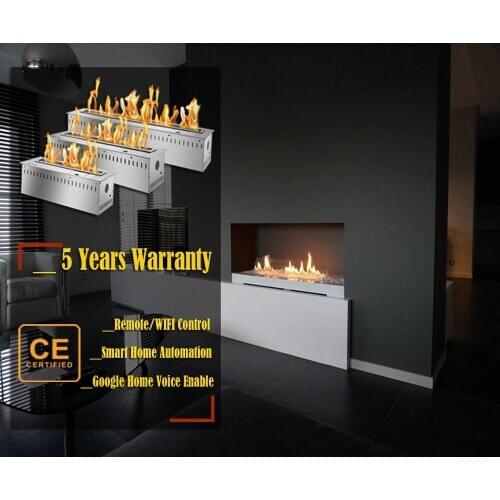 Inno-Fire 24 inch intelligent smart remote control black or silver indoor fireplace ethanol