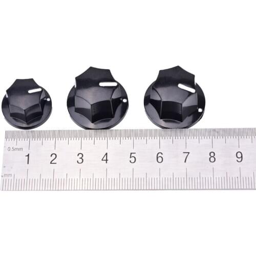 IRIN 3 Pcs Amp Volume Tone Control Knobs Plasti Black Vintage Style Jazz Bass Guitar Accessories Potentiometer Knobs