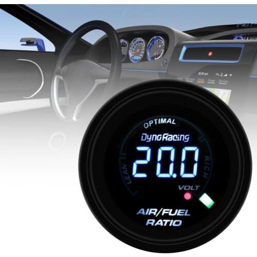 Air Fuel Ratio Gauge Digital High Accuracy 2-Inch 52mm LED Car Auto Air Fuel Ratio Gauge for Most 12V Gasoline Vehicles