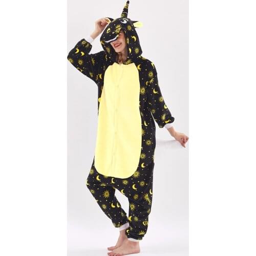 Unicorn Costume Kids Pajamas Adult Animal Onesie Women Men Sleepwear Flannel Pijama Pink Panther Unicorn Stitch Onesies