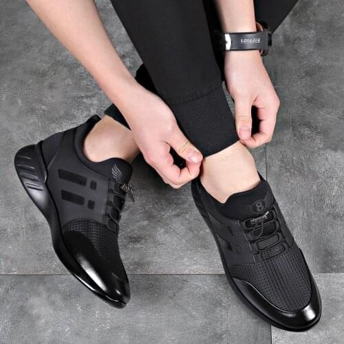 6CM Increasing British Shoes New Breathable Summer Casual Sneakers Big Size Office Shoes Men
