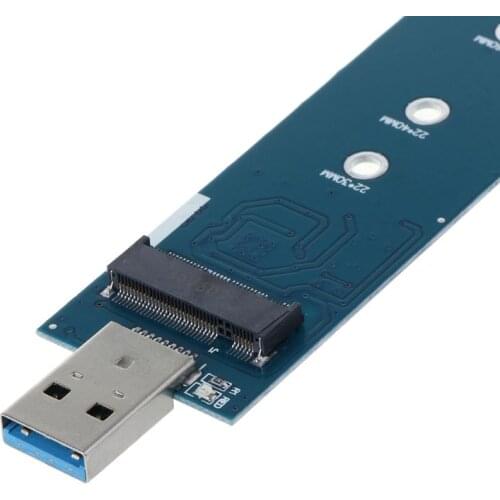 M.2 to USB Adapter B Key M.2 SSD Adapter USB 3.0 to 2280 M2 SSD Drive Adapter Converter SSD Reader Card R9UA