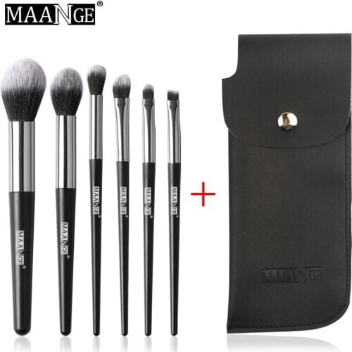 MAANGE 6 Pcs/set Makeup Brushes Set Professional Brush for Makeup Soft Synthetic Hair Powder Foundation Eyeshadow Make up Tools