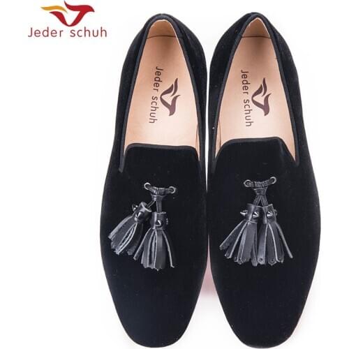 Men Loafers Leather Tassel Design Simple Style Flats Wedding And Party Man Shoes