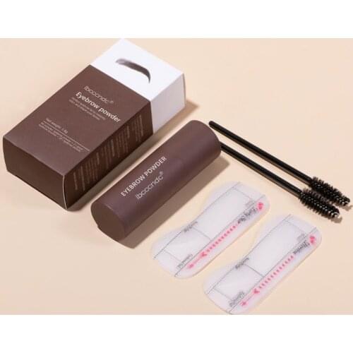 10 Kinds Eyebrow Stencils Brow Stamp Shaping Kit Waterproof Long Lasting Dual Use Eyebrows Powder Eyeshadow Powder Makeup TSLM1