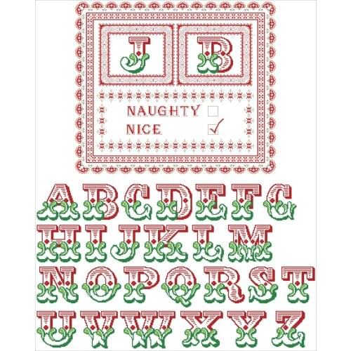 Lovely kit 19-20 Cross stitch Handmade 14CT Counted Canvas DIY,Cross-stitch kits,Embroidery -Beautiful pattern letters 71-85