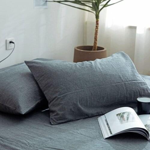 48x74cm Pure Color Pillowcase 100% Cotton Soft Pillow Cover Multi Colors Pink White For Bedroom Textile High Quality Pillowcases