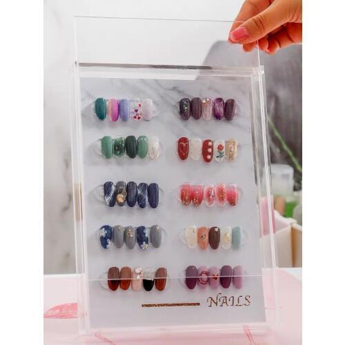 Nail Color display board Nail Tips collection stand Professional dust-proof nail shop Nail tips polish Acrylic magnetic Display