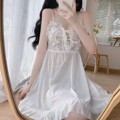 Sexy Sling Pajamas Womens Summer New Princess Style Thin Style Home Service Is Very Fairy Nightdress