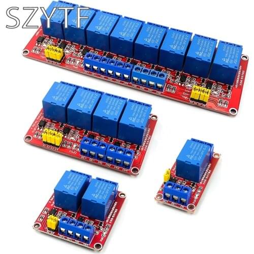 1 2 4 8 Channel 5V 12V Relay Module Board Shield with Optocoupler Support High and Low Level Trigger for Arduino
