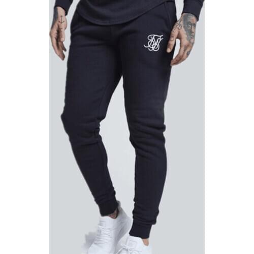 Casual jogging track pants mens gym workout Slim fitness pants mens fashion casual embroidered sports pants