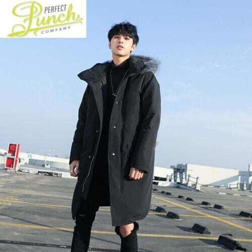 Hooded Down Thicken Winter Parker Fashion Raccoon Fur Collar Coats Korean Parka Jacket Men Veste Homme Hiver WPY1211