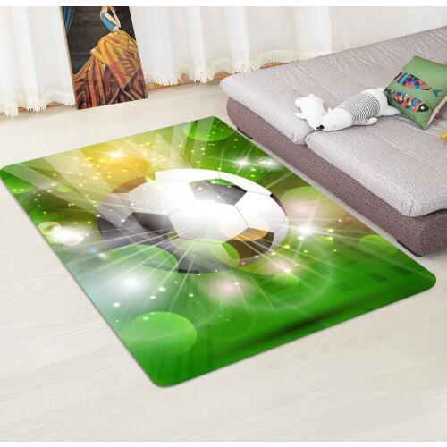 Modern Carpet 3D Football Area Rugs Flannel Rug Memory Foam Carpet Boys Kids Play Crawl Mat Big Rug Carpets for Home Living Room