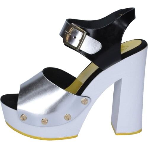 SUKY BRAND sandals women leather silver