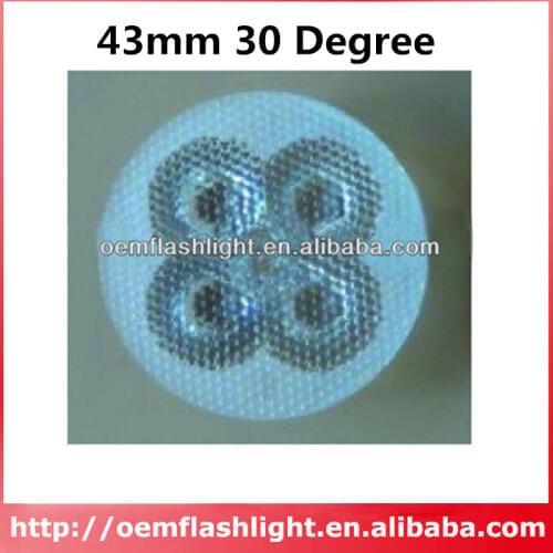 5-in-1 43mm 30 Degree High Power LED Glass Lens with Bead Surface - 1 Piece