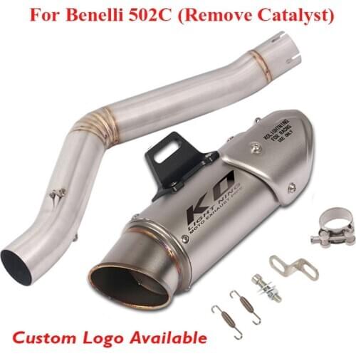 Motorcycle Exhaust System Muffler Tip Escape Silencer Connection Middle Mid Link Pipe for Benelli 502C
